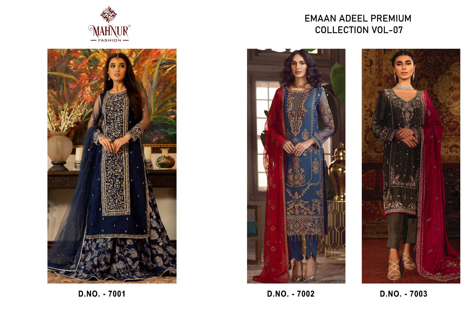 Mahnur Emaan Adeel Premium Collection 7 Pakistani Suits
